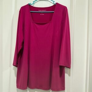 Susan Graver Women's Fuchsia Blouse NWOT